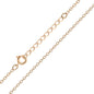 16" Sterling Silver 14kt Rose Gold Plated Cable Chain