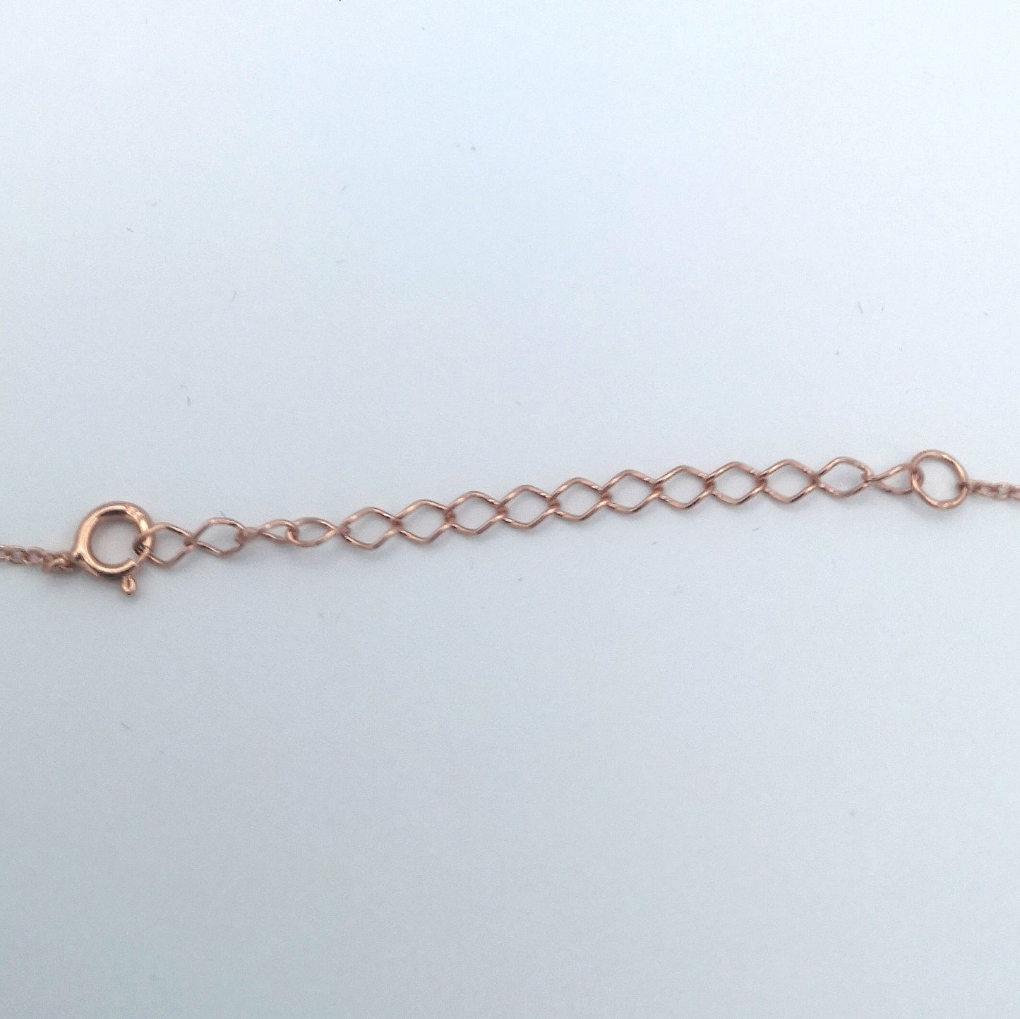 16" Sterling Silver 14kt Rose Gold Plated Cable Chain