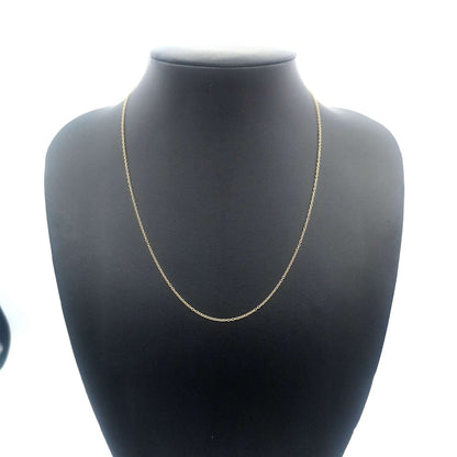Sterling Silver 14kt Yellow Gold Plated Cable Chain