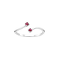 Sterling Silver Adjustable Ruby Ring