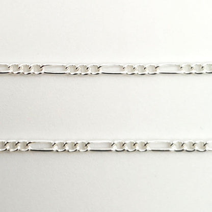 20" Sterling Silver 1.7mm Figaro Chain