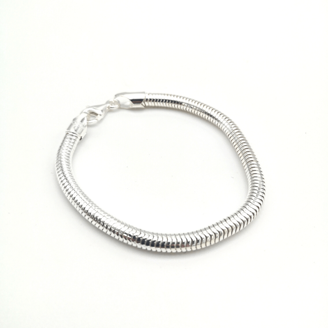 7.5" Sterling Silver 5mm Snake Chain Bracelet