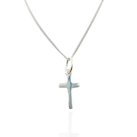 Sterling Silver Small Plain Cross Pendant