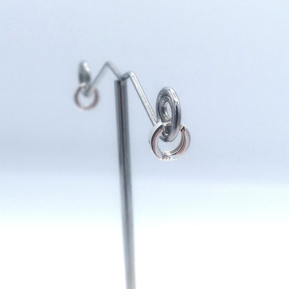 Sterling Silver 9mm Plain Huggie Hoop Earrings