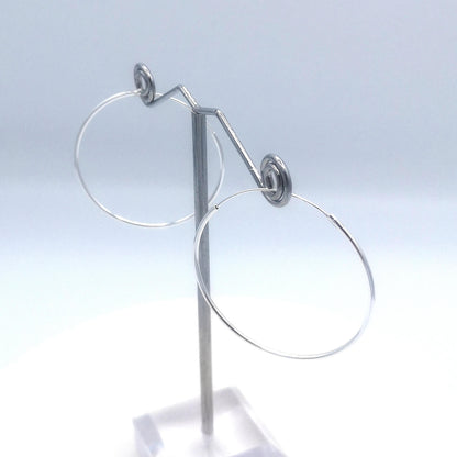Sterling Silver 35mm Hoop Earrings
