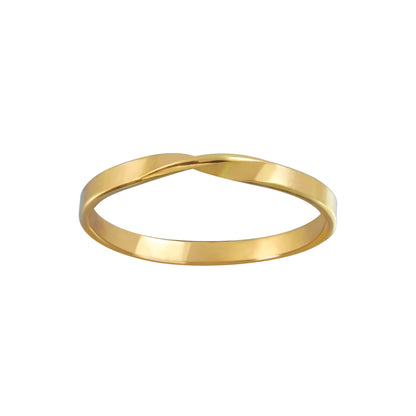 Sterling Silver 14kt Yellow Gold Plated Twist Ring