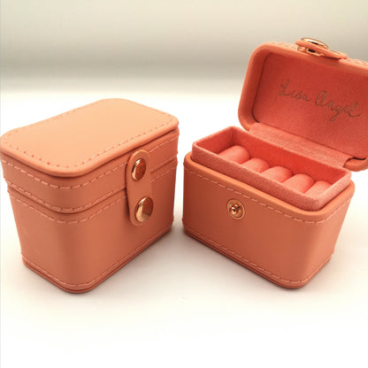 Pink & Peach Mini Travel Ring Box