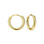 Sterling Silver 14kt Yellow Gold Plated 14mm Thick Hoop Earrings