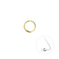 Sterling Silver 14kt Yellow Gold Plated 8mm Nose Ring