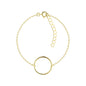 Sterling Silver 14kt Yellow Gold Plated Circle Bracelet
