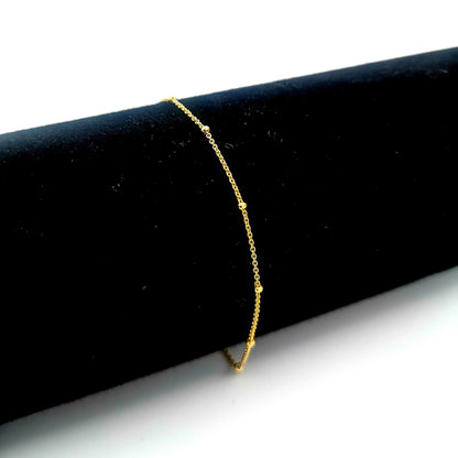 Sterling Silver 14kt Yellow Gold Plated Satellite Bracelet