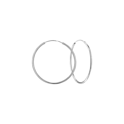 Sterling Silver 35mm Hoop Earrings