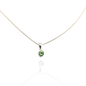 Sterling Silver 4mm Green CZ Pendant (Aug)