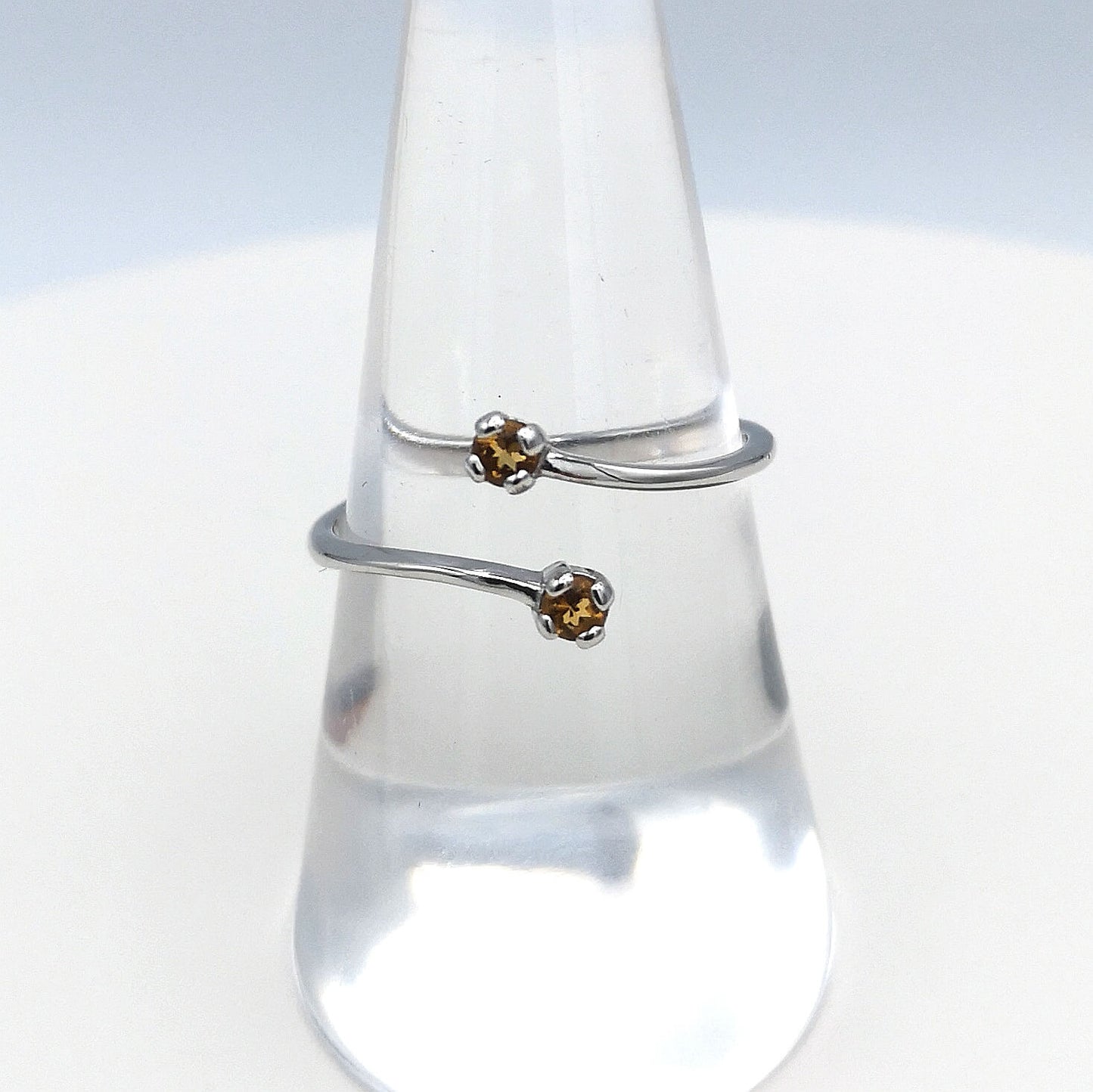 Sterling Silver Adjustable Citrine Ring