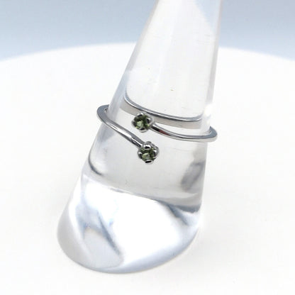 Sterling Silver Adjustable Peridot Ring