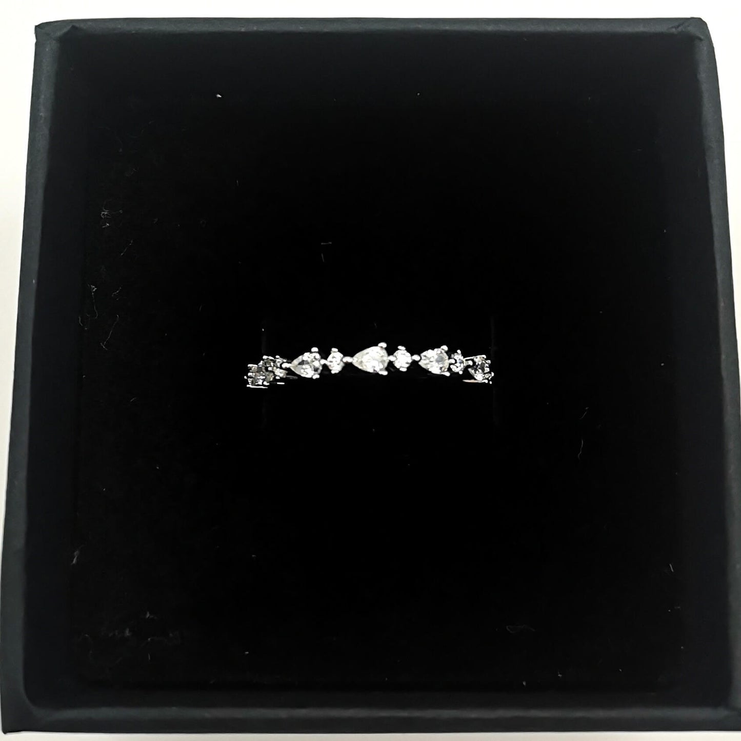 Sterling Silver Round & Marquise CZ Eternity Ring