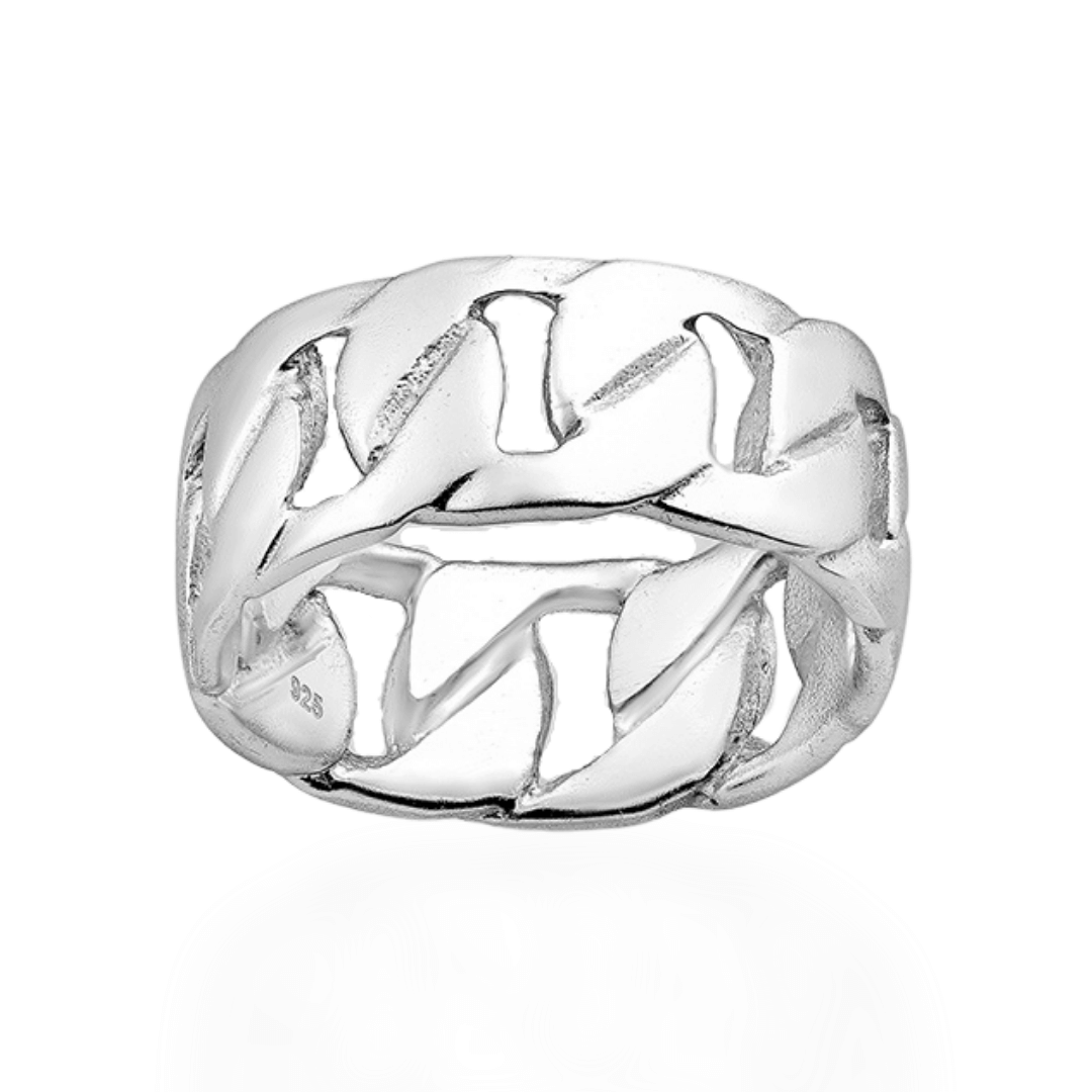 Sterling Silver Curb Links Ring