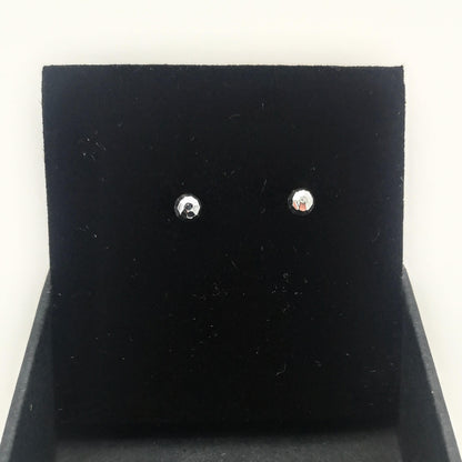 Sterling Silver 5mm Faceted Stud Earrings