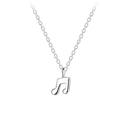 Sterling Silver Music Note Necklace