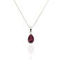 Sterling Silver Ruby Droplet Pendant