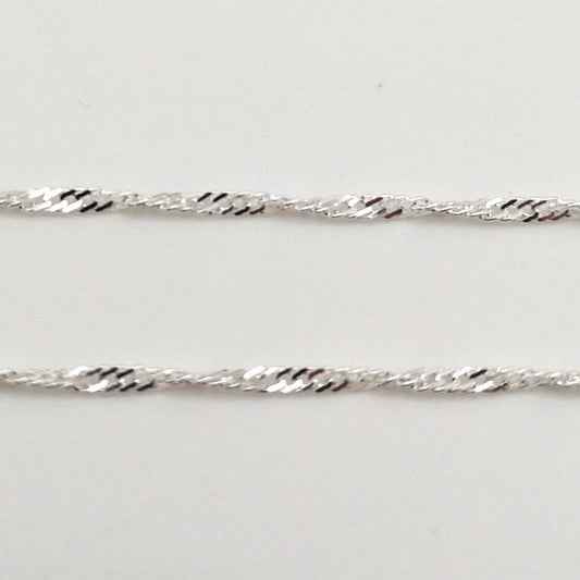 Sterling Silver 1mm Singapore Chain