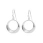 Sterling Silver Twisted Circle Dropper Earrings