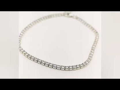 Sterling Silver Tennis Bracelet With Lobster Clasp