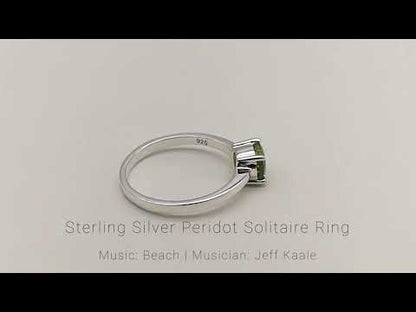 Sterling Silver Peridot La Preciada Solitaire Ring