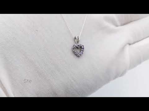 Sterling Silver Tanzanite Heart Pendant