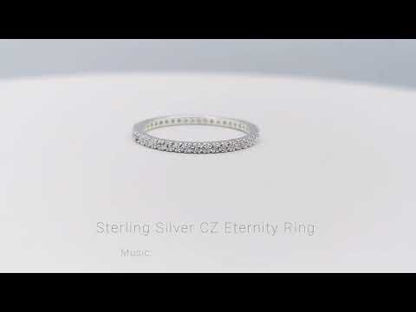 Sterling Silver CZ Eternity Ring