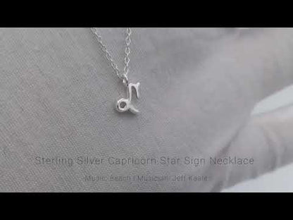 Sterling Silver Capricorn Zodiac Sign Necklace
