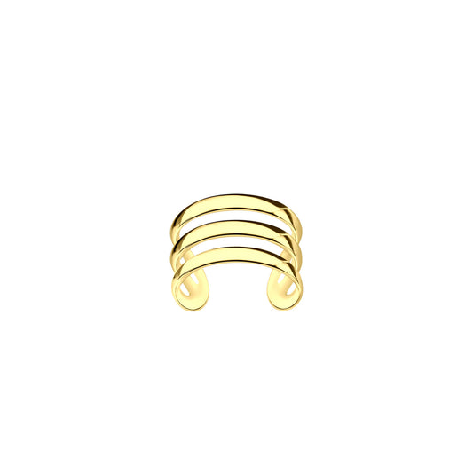 Sterling Silver 14kt Yellow Gold Plated Triple Line Ear Cuff