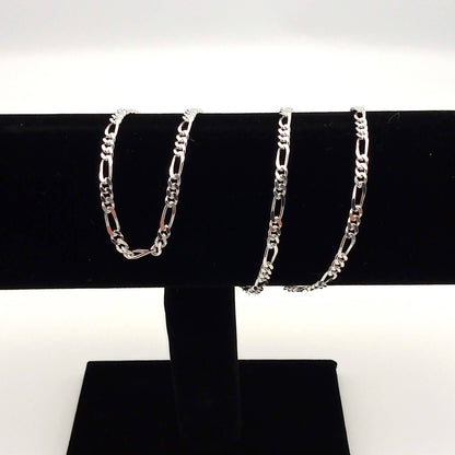 Sterling Silver 3.5mm D/Cut Figaro Chain