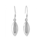 Sterling Silver Oval Dropper Earrings