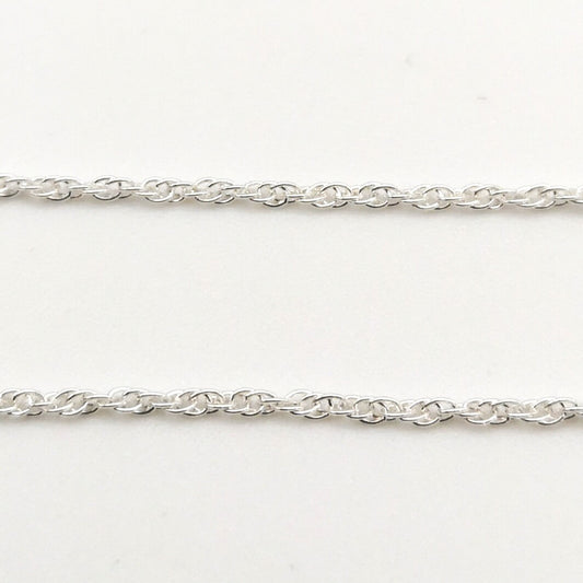 Sterling Silver 1mm Prince of Wales Rope Chain