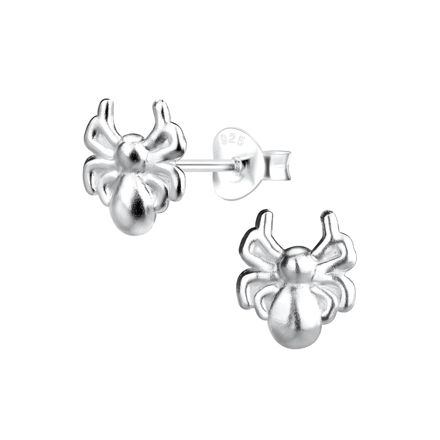 Sterling Silver Spider Stud Earrings